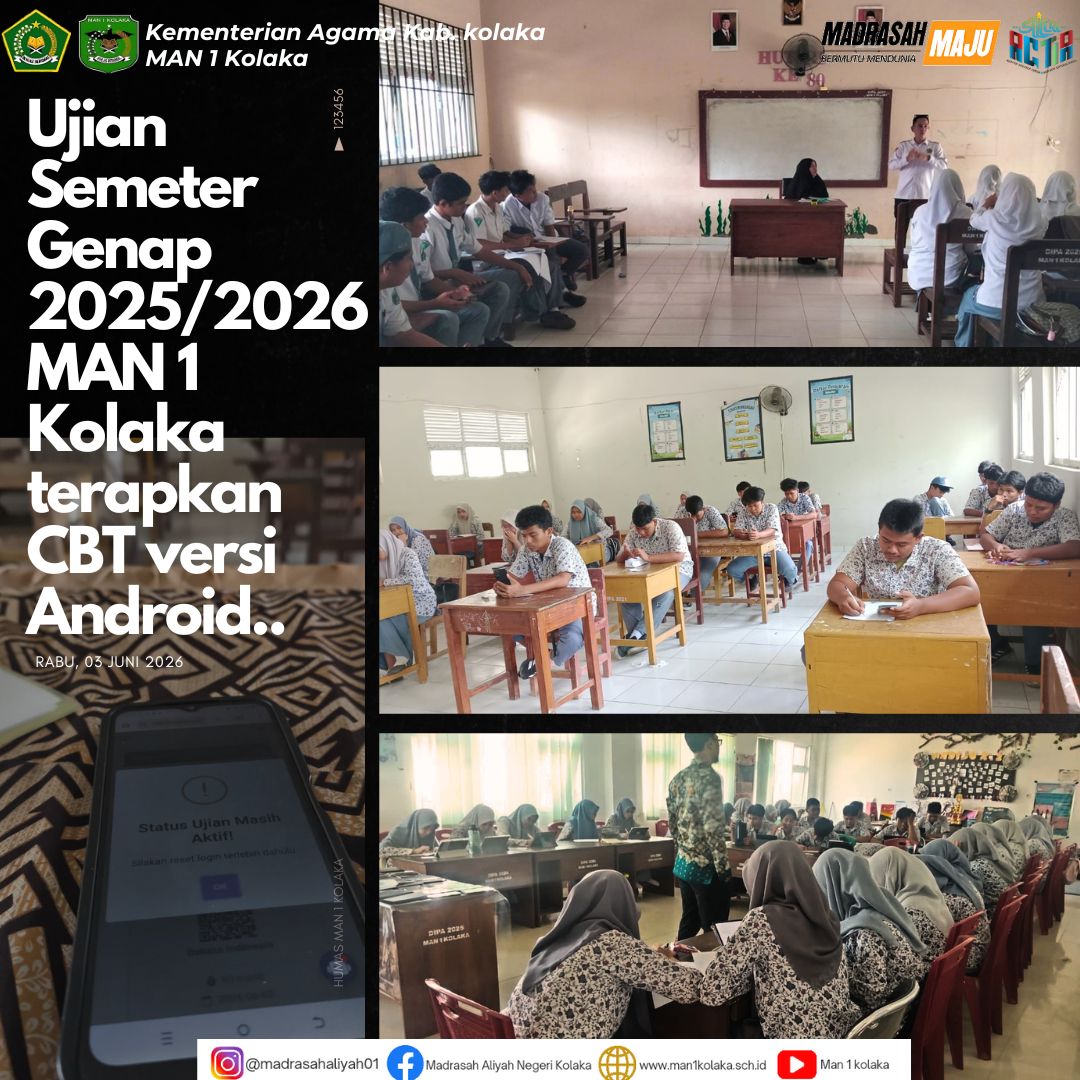 MAN 1 Kolaka Terapkan Ujian CBT versi Android